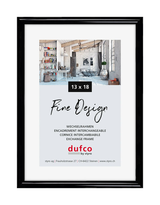 DUFCO Bilderrahmen 13x18cm 1400.40049 Fine Design schwarz Idealshop