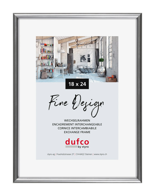DUFCO Bilderrahmen 18x24cm 1400.40026 Fine Design silber Idealshop