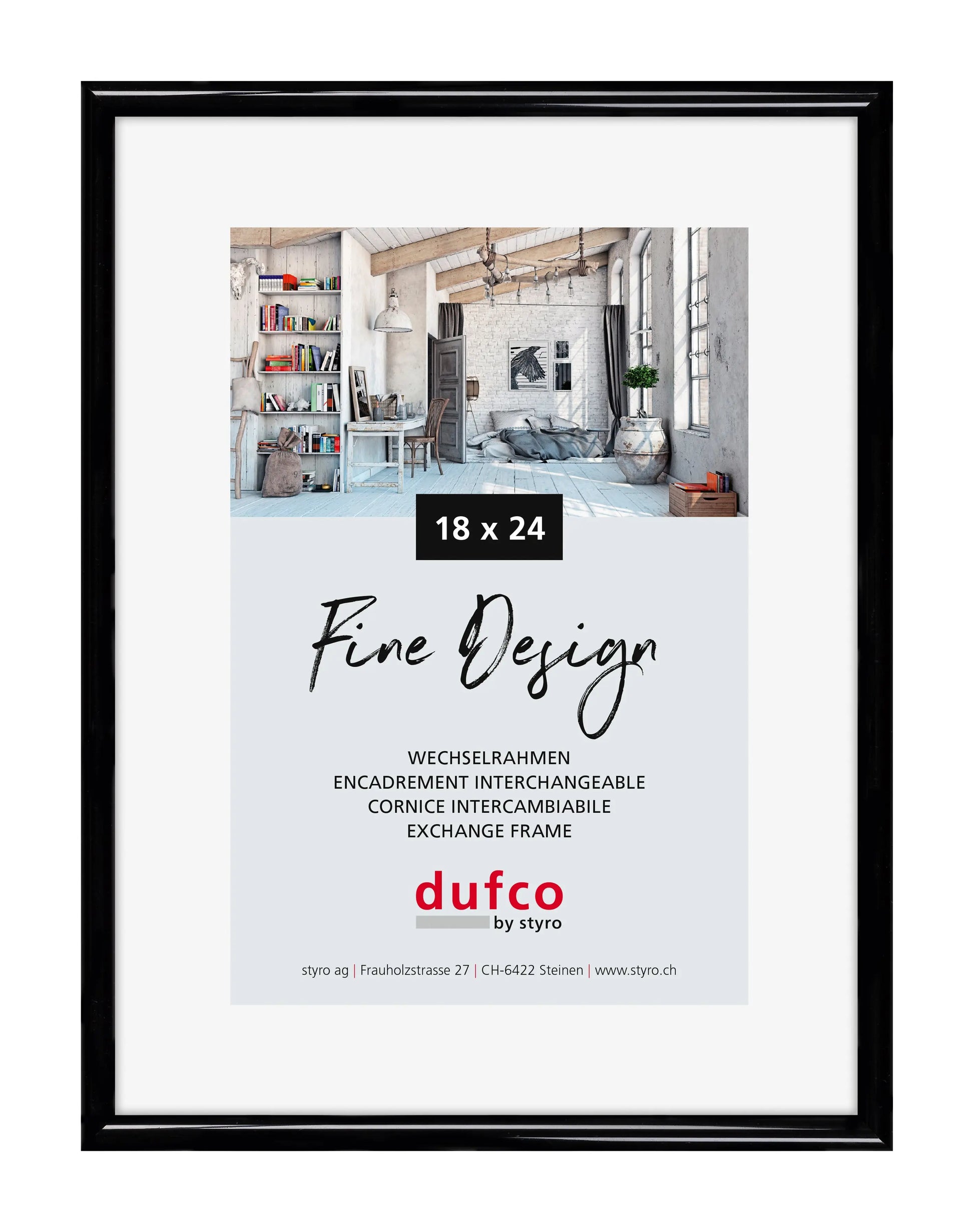 DUFCO Bilderrahmen 18x24cm 1400.40050 Fine Design schwarz Idealshop