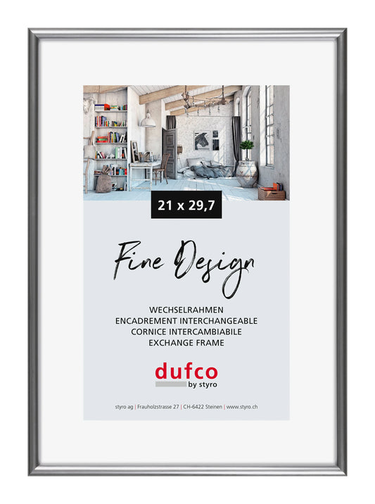 DUFCO Bilderrahmen 21x29.7cm 1400.40027 Fine Design silber Idealshop