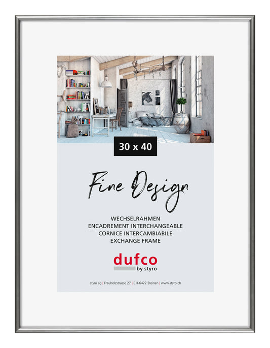 DUFCO Bilderrahmen 30x40cm 1400.40029 Fine Design silber Idealshop