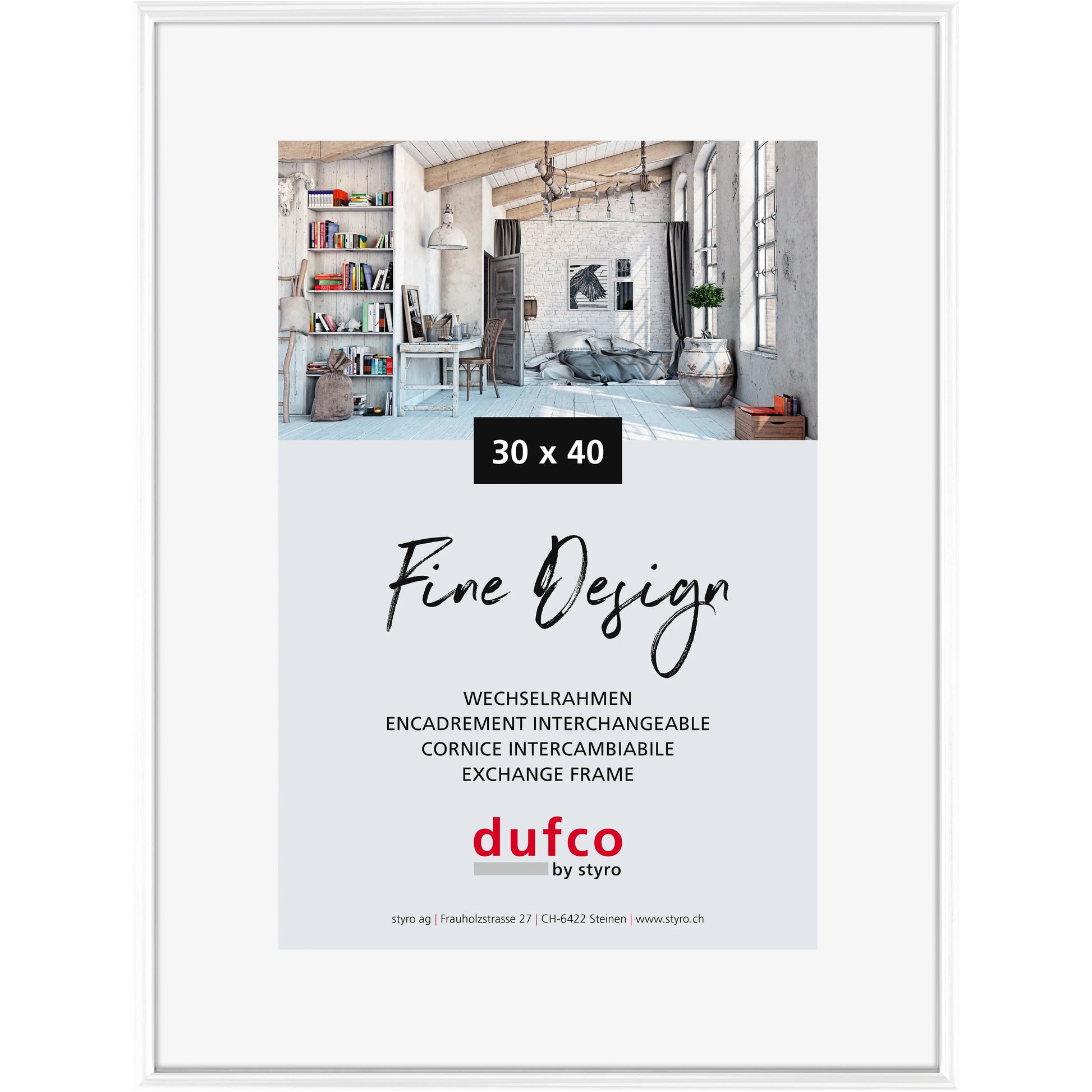 DUFCO Bilderrahmen 30x40cm 1400.40041 Fine Design weiss Idealshop