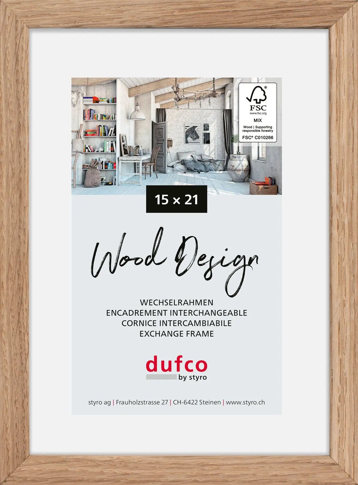 DUFCO Bilderrahmen Hay 15x21cm 1610.81112 Eiche hell Idealshop