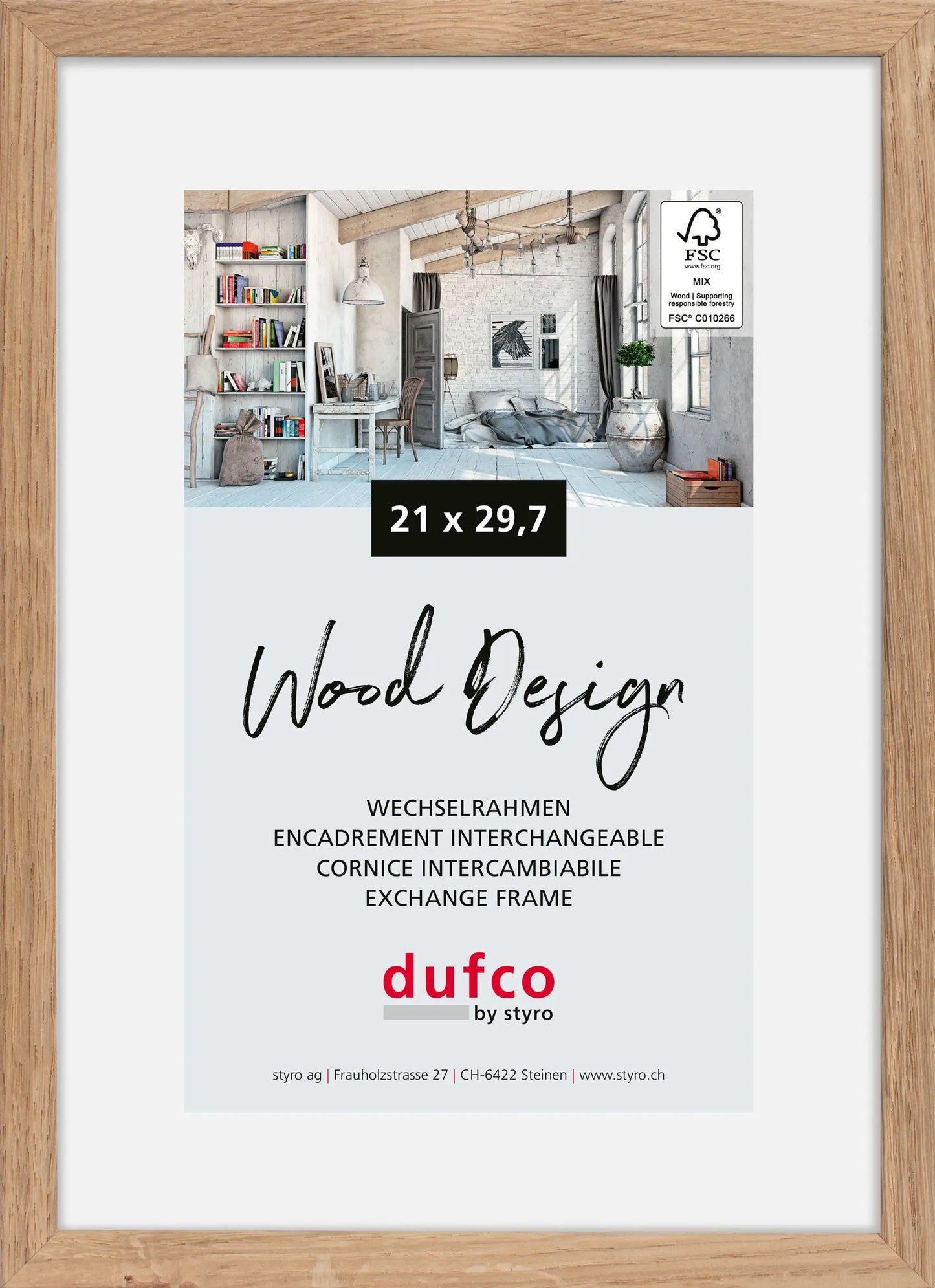DUFCO Bilderrahmen Hay 21x29.7cm 1610.81114 Eiche hell Idealshop