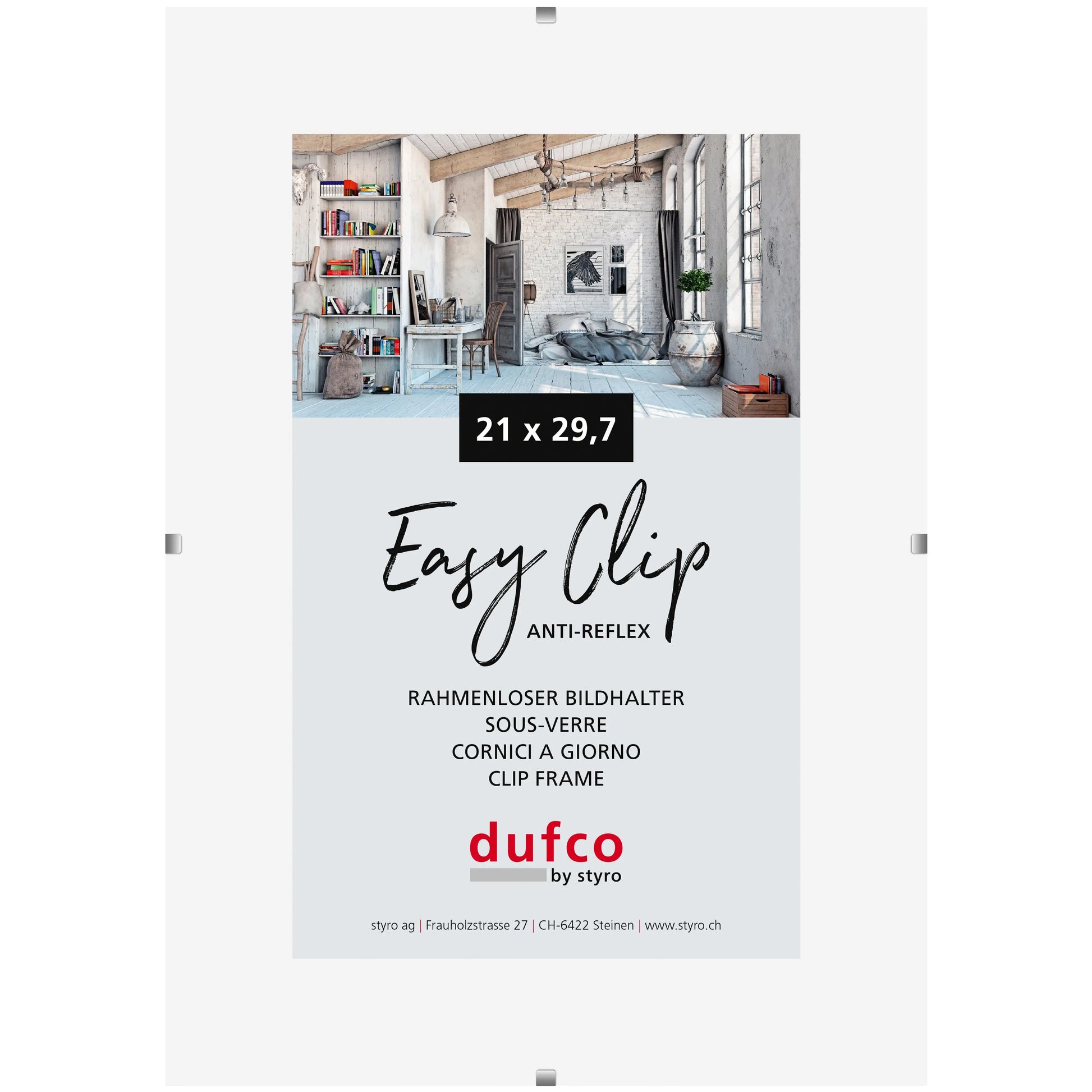DUFCO Cliprahmen (ohne Rahmen) 1420.41003 A4 Idealshop