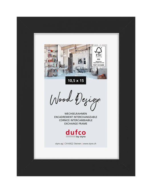 DUFCO Holz-Bilderrahmen 10.5x15cm 1610.80102 Toronto schwarz Idealshop