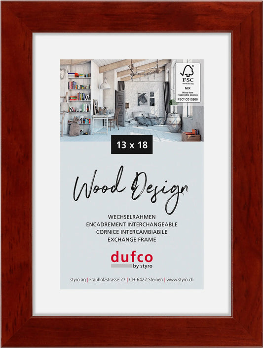 DUFCO Holz-Bilderrahmen 13x18cm 1610.80095 Toronto mahagoni Idealshop