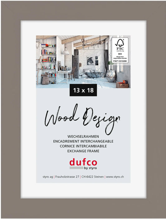 DUFCO Holz-Bilderrahmen 13x18cm 1610.80661 Toronto grau Idealshop