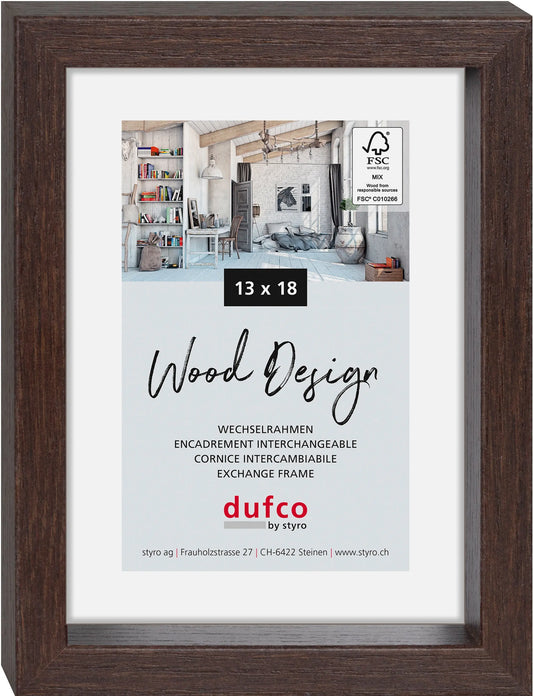 DUFCO Holz-Bilderrahmen 13x18cm 1610.80991 Fuji braun Idealshop