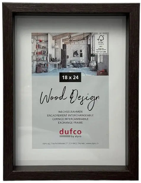 DUFCO Holz-Bilderrahmen 18x24cm 1610.80992 Fuji braun Idealshop