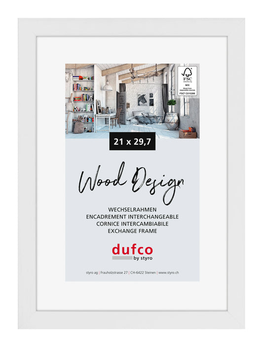 DUFCO Holz-Bilderrahmen 21x29.7cm 1610.80589 Toronto weiss Idealshop