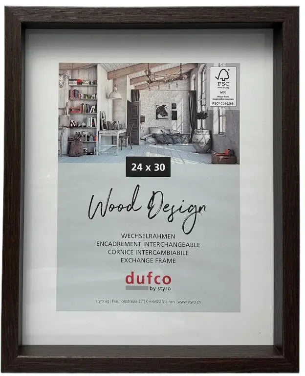 DUFCO Holz-Bilderrahmen 24x30cm 1610.80994 Fuji braun Idealshop