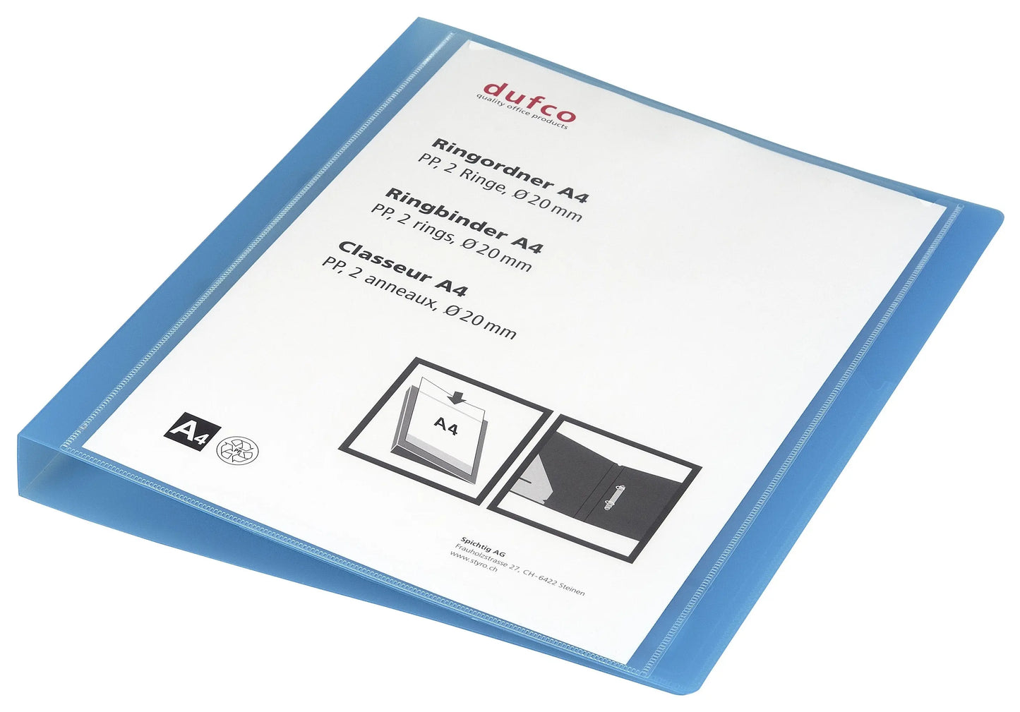 DUFCO Präsentationsordner 51500.03675 A4, 2.8cm, blau Idealshop
