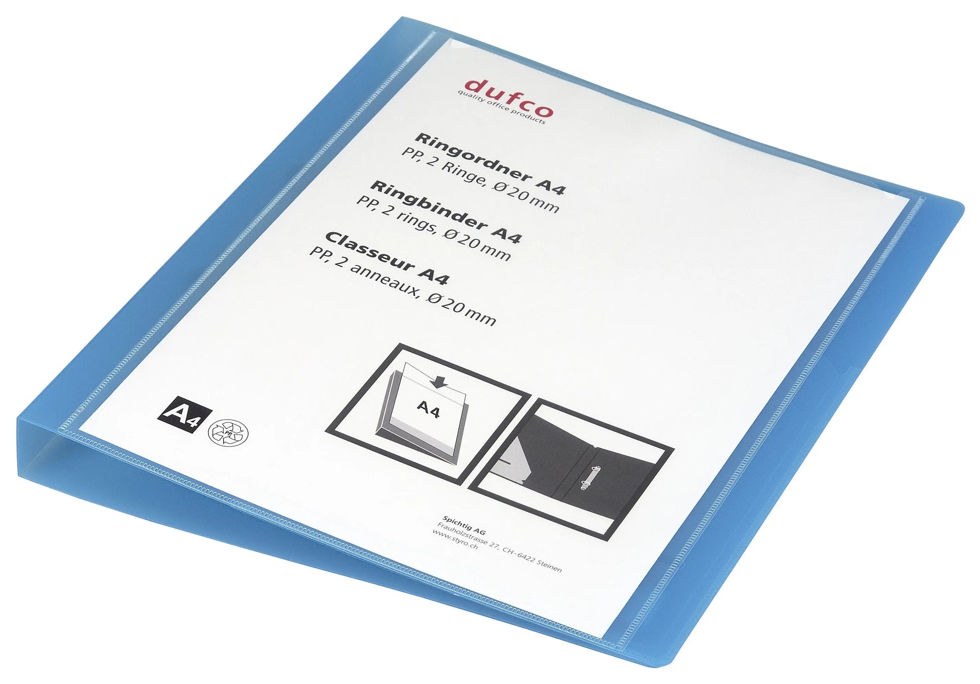 DUFCO Präsentationsordner 51500.03675 A4, 2.8cm, blau Idealshop