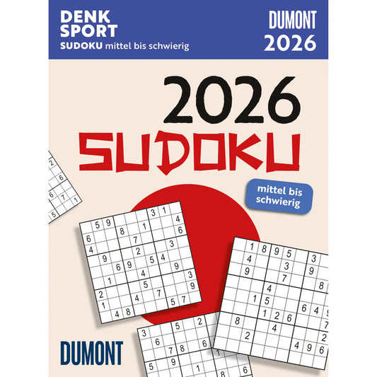 DUMONT Sudoku mittel-schwierig 2026 260714 DE 11.8x15.9cm Idealshop