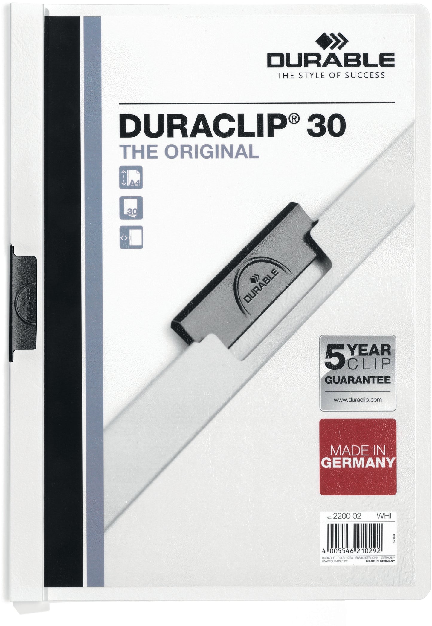 DURABLE   Klemmhefter DURACLIP 30