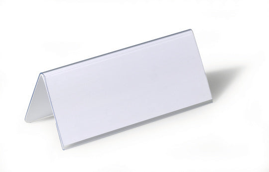DURABLE Tischnamensschild Dachform 805019 transp., 61x122/150mm 25 Stk. Idealshop