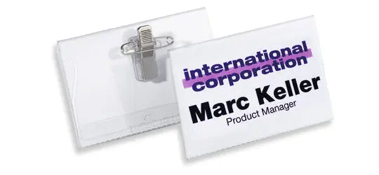 DURABLE Namenschild Kombiklemme 810119 transp., PVC, 54x90mm 50 Stk. Idealshop