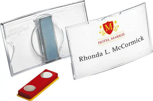 DURABLE Namensschild Konvex mit Magnet 812319 transp.,acryl,40x75mm 25 Stk. Idealshop