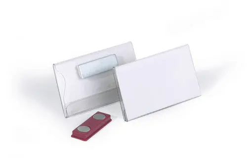 DURABLE Namensschild mit Magnet 811619 transp., PVC, 40x75mm 25 Stk. Idealshop