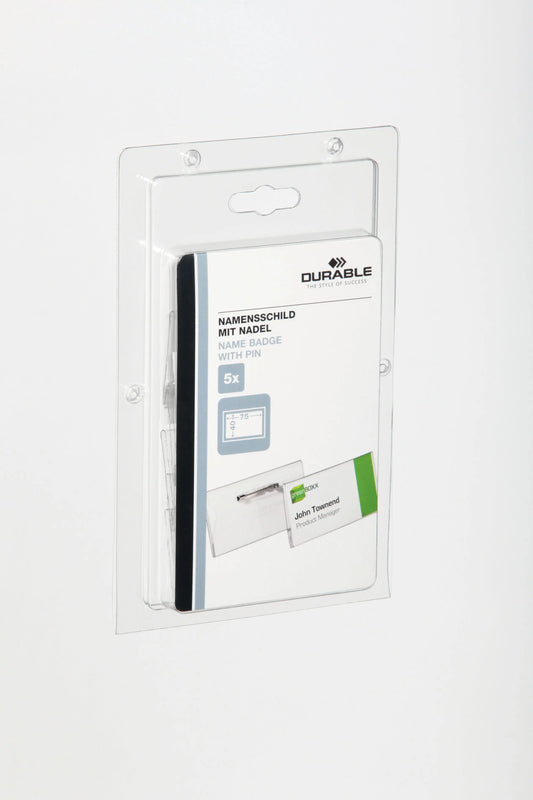 DURABLE   Namensschild mit Nadel Idealshop