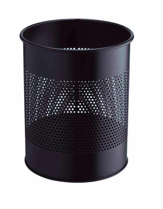 DURABLE Papierkorb rund 15L/P165mm 331001 schwarz, Stahl 315x260mm Idealshop