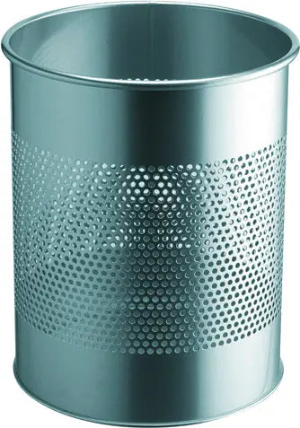 DURABLE Papierkorb rund 15L/P165mm 331023 silber, Stahl 315x260mm Idealshop