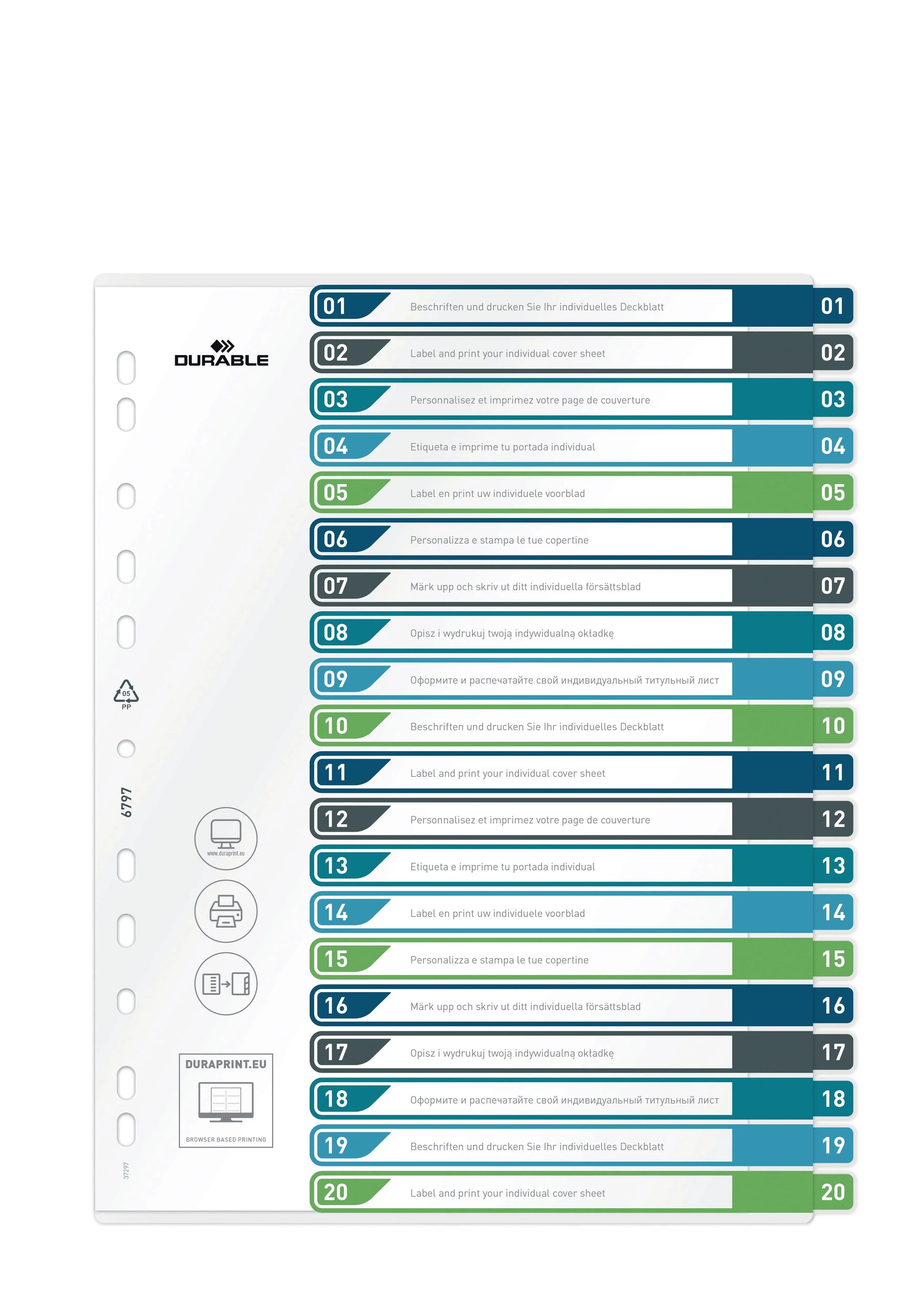 DURABLE   Register PP                A4+ Idealshop