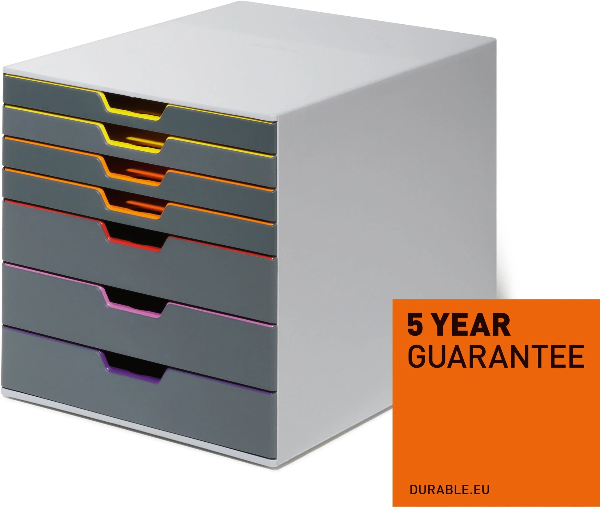 DURABLE Schubladenbox Varicolor 7 760727 grau/bunt 7 Fächer Idealshop