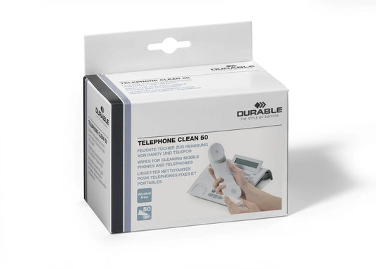 DURABLE Telephone Clean 50 578502 Reinigungstücher 50 Stück Idealshop