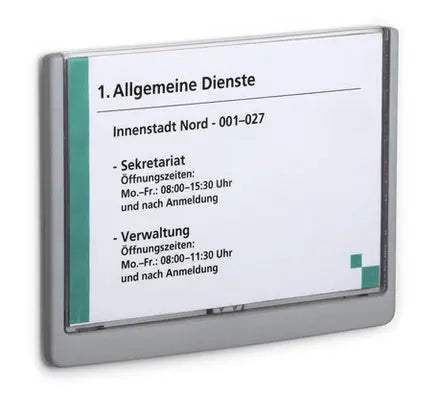 DURABLE Türschild Click Sign A5 486637 graphit,Kunststoff 210x148.5mm Idealshop