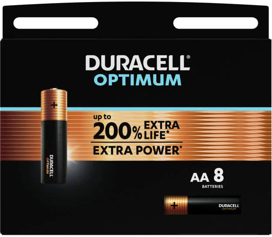 DURACELL Batterie Optimum 4-137684 AA, LR6, 1.5V 8 Stück Idealshop