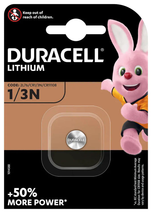 DURACELL Knopfbatterie Lithium CR1/3N CR11108, CR1, 2L76, 3V 1 Stück Idealshop