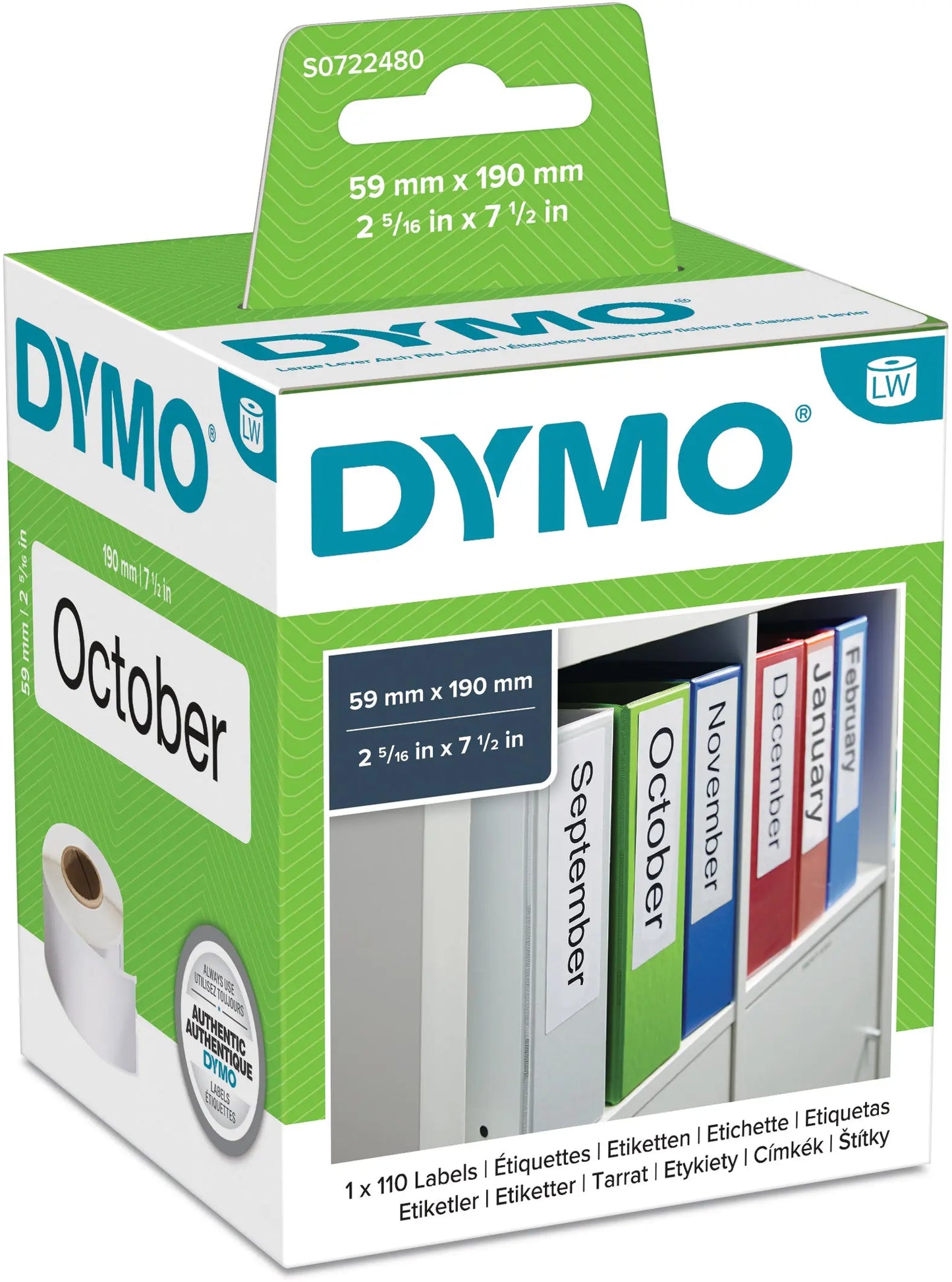 DYMO      Ordner-Etiketten breit Idealshop