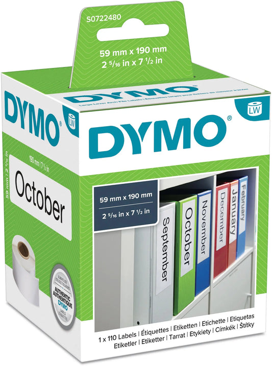 DYMO Ordner-Etiketten breit S0722480 permanent 190x59mm Idealshop
