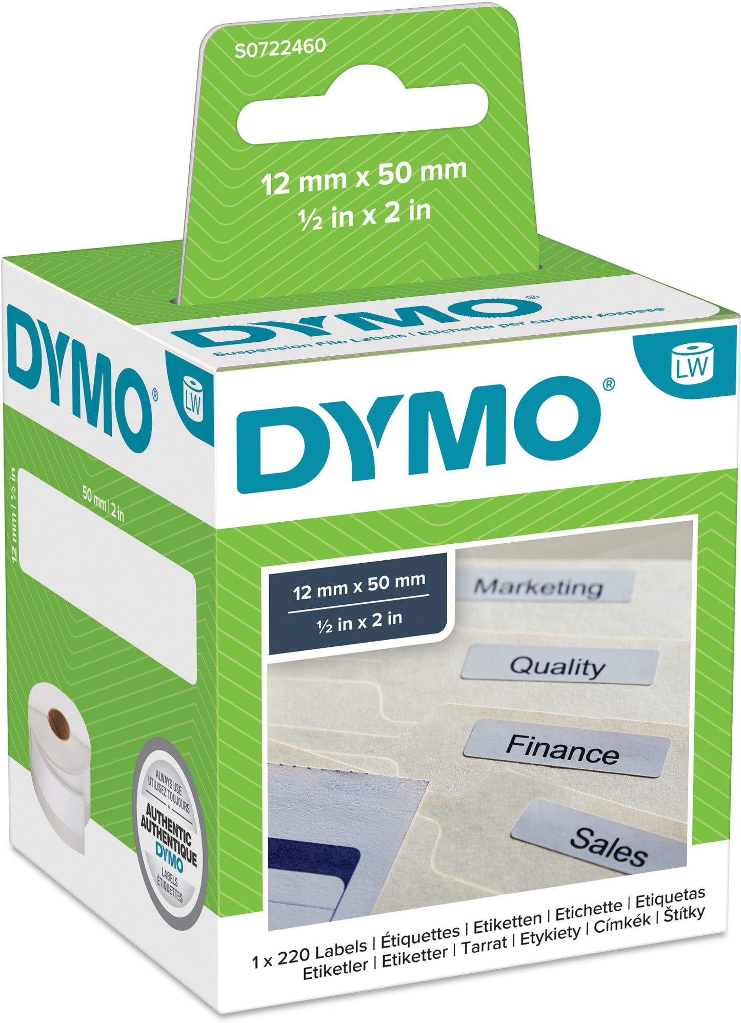 DYMO      Etiketten für Hängeablage