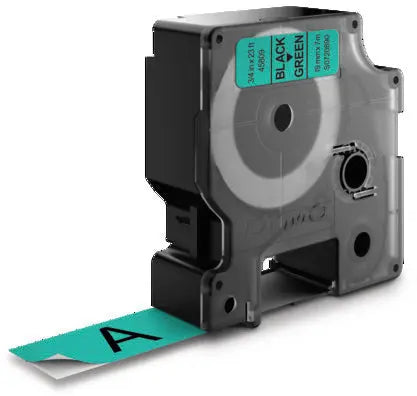 DYMO Schriftband D1 S0720890 schwarz/grün 19mm/7m Idealshop