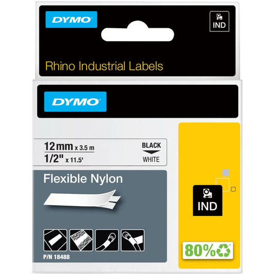 DYMO Schriftband D1 weiss/schwarz 18488 Nylon 12mm Idealshop