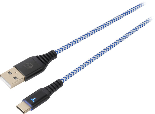 EGOGEAR Charging Cable Type-C 3m SCH10-P5-WH braided, PS5, White,Blue Idealshop