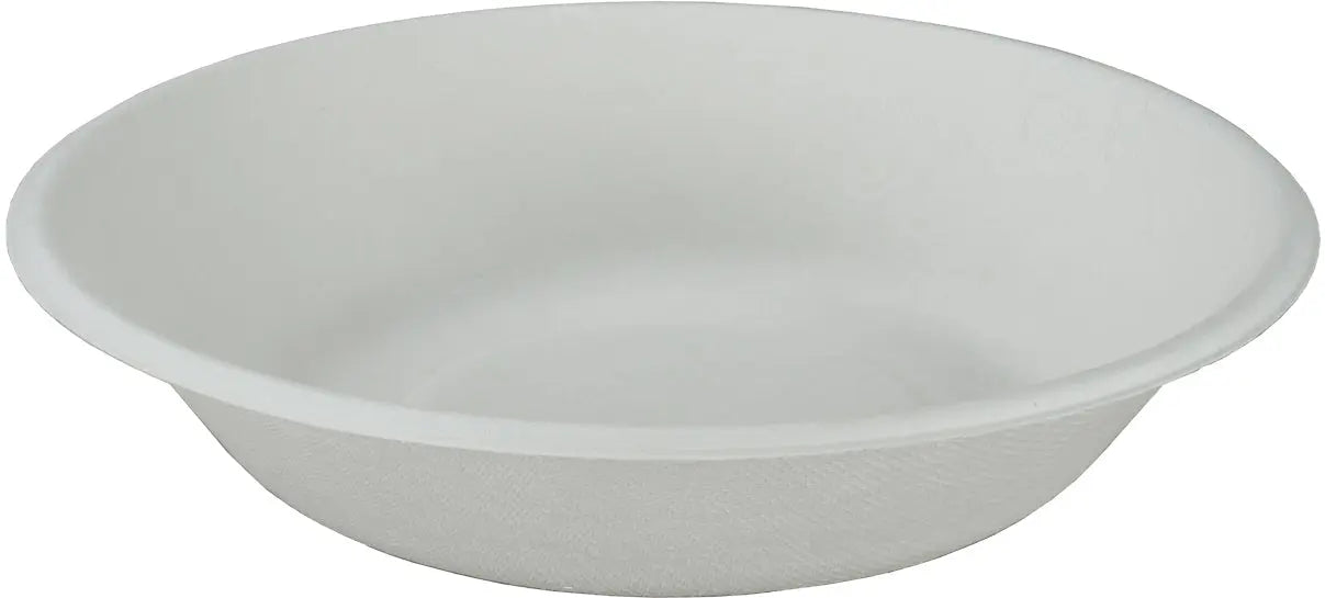 EJS Schale aus Bagasse 6.8dl, 19cm 4142.2004 weiss 50 Stk. Idealshop