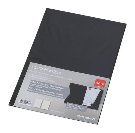 ELCO Offertmappe A4 73689.25 270g, noir 2 Stück Idealshop