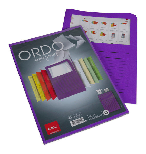ELCO Organisationsmappe Ordo A4 73695.53 classico, violette 10 Stück Idealshop