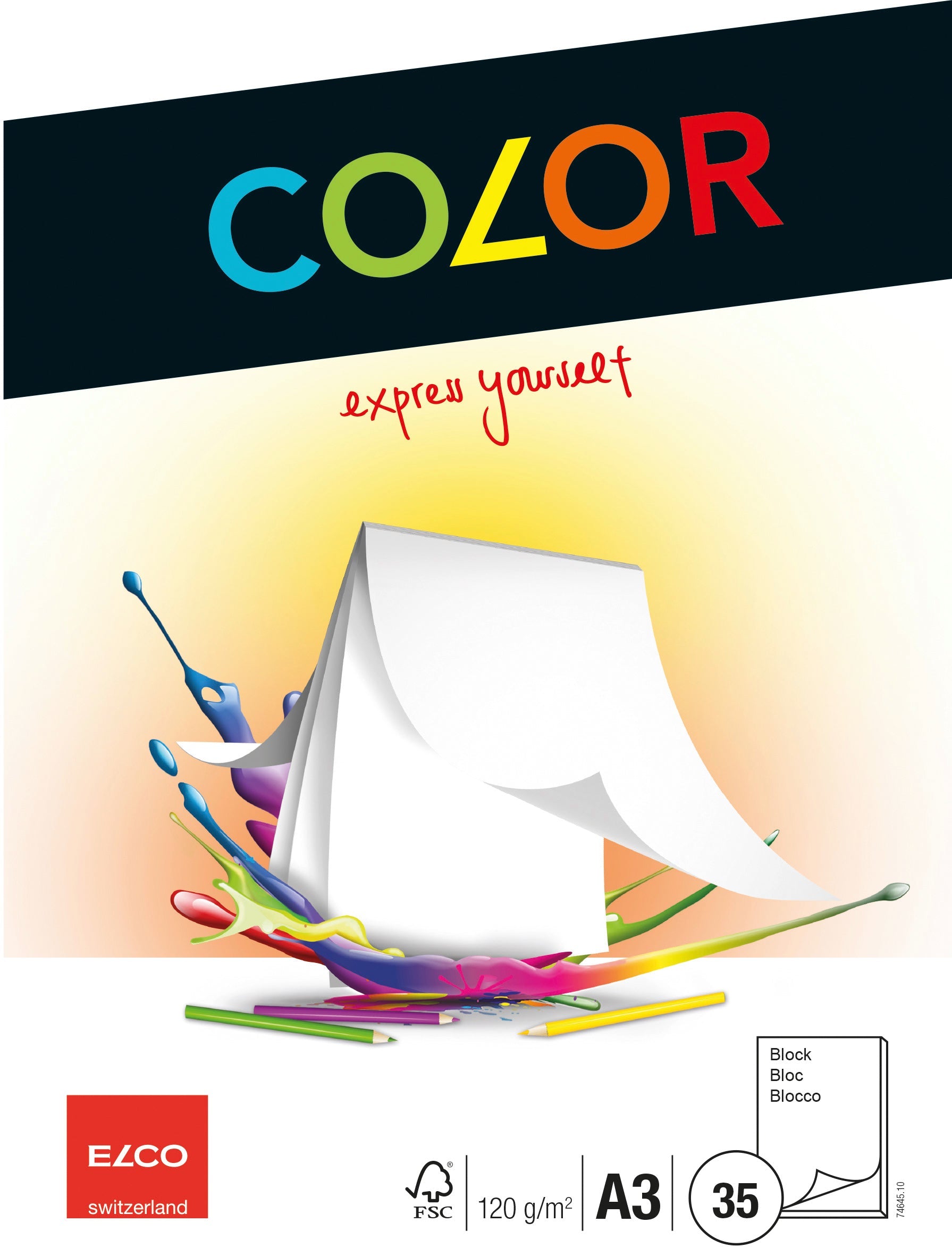 ELCO Zeichenpapier A3 74645.10 120g, weiss 35 Blatt Idealshop