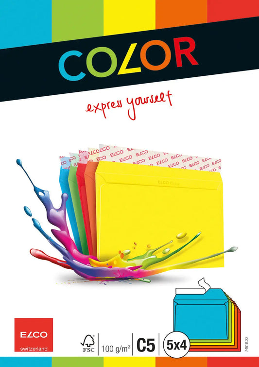 ELCO Couvert Color C5 74618.00 100g, 5-farbig 5x4 Stück Idealshop