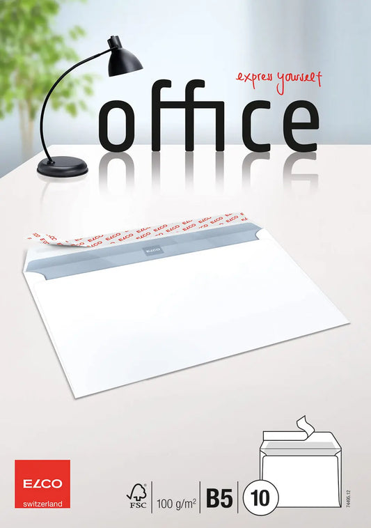 ELCO Couvert Office o/Fenster B5 74495.12 100g, weiss 10 Stück Idealshop