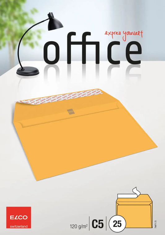 ELCO Couvert Office o/Fenster C5 74471.72 120g, gelb 25 Stück Idealshop