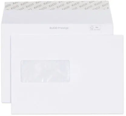ELCO Couvert Prestige C5 42999 120g, weiss,m/Fenster 250 St. Idealshop