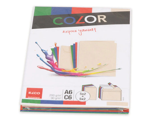 ELCO Couverts/Karten COLOR C6/A6 74834.00 ass. 2x10 Stück Idealshop