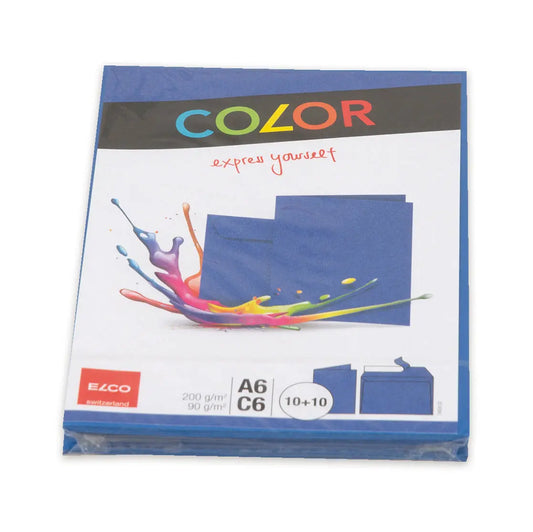 ELCO Couverts/Karten COLOR C6/A6 74834.32 blau 2x10 Stück Idealshop