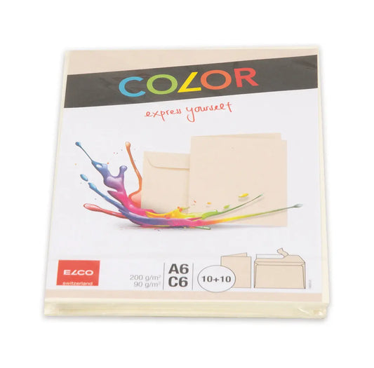 ELCO Couverts/Karten COLOR C6/A6 74834.41 chamois 2x10 Stück Idealshop